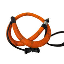ITW 100844 Dynapro 6 ft hot melt hose with orange braided cover, 230V RTD connectors, and black power cable