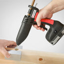 Close-up of the Knottec 808-12 glue gun applying adhesive to a wood joint using swatch heat sync blocks
