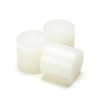 Power Adhesives Tecbond 240 hot melt adhesive slugs, 43mm format, translucent cylinders for versatile application use.