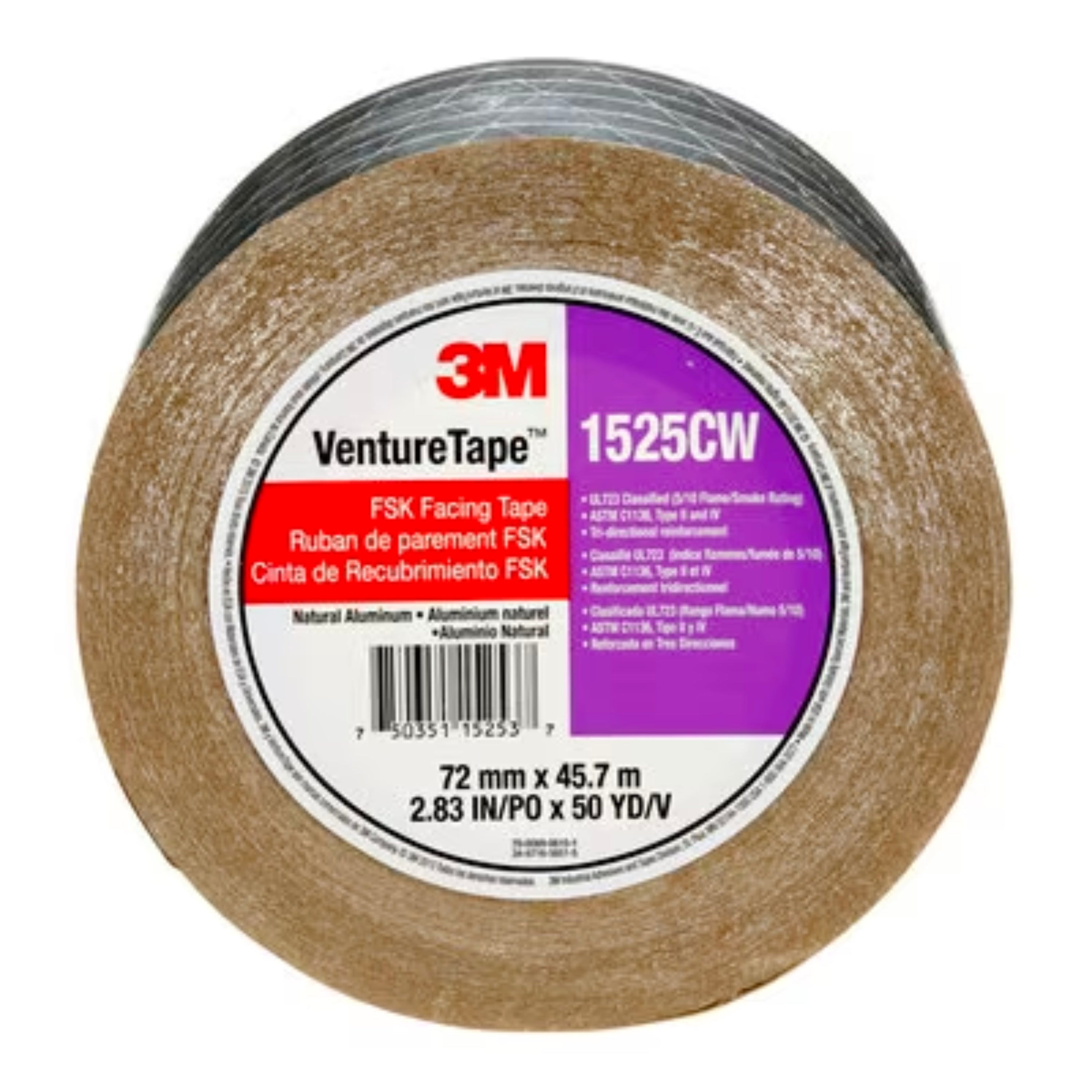 3M Venture Tape 1525CW Silver FSK Facing Tape