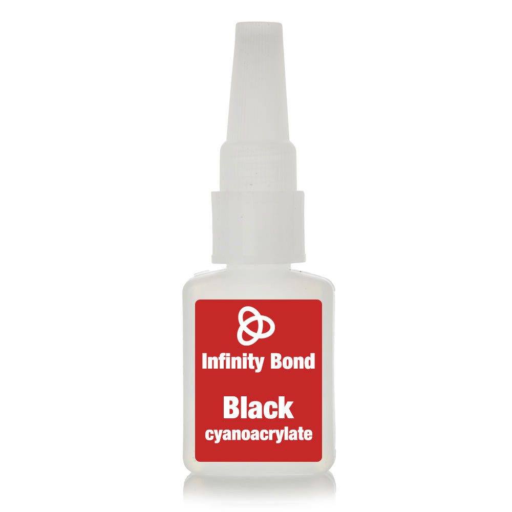Industrial Grade Black Cyanoacrylate Super Glue Adhesive - 1 Ounce Bottle / 300 CPS (Medium) / Single Bottle