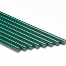 Dark green colored hot melt glue sticks