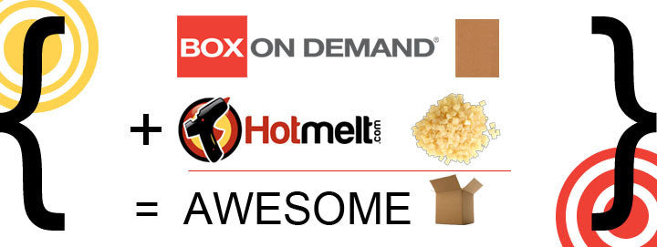 Hot melt for Box on Demand dispensing systems