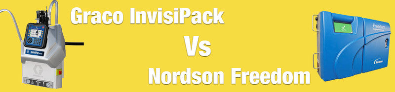 Graco InvisiPack vs Nordson Freedom tankless hot melt systems