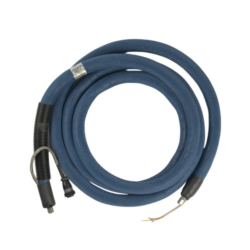 Blue coiled Nordson hose
