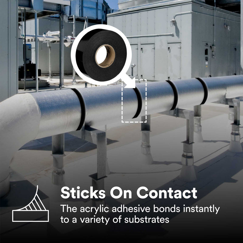 3M Extreme Sealing Tape applied to metal pipes showing strong instant bond on contact