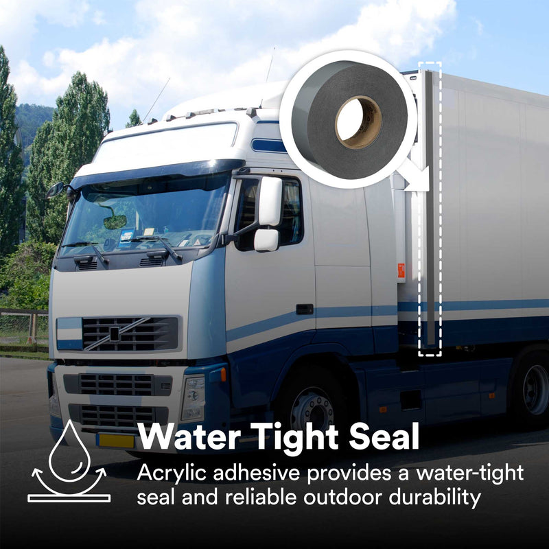 3M Extreme Sealing Tape creating a water-tight seal on a truck panel for outdoor durability
