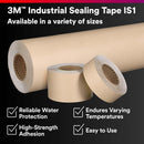 3M Industrial Sealing Tape IS1 rolls in multiple sizes highlighting water protection and easy application