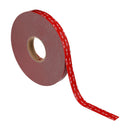 3M VHB Max-110GF foam tape roll with red liner partially peeled back, exposing liner surface.