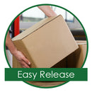 Demonstration of clean, easy-release separation of boxes using BREAKAWAY cold glue technology.