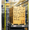 End-of-line palletizing system securing corrugated cartons using BREAKAWAY cold glue technology.