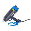 Side view of Buehnen HB 450 Spray hot melt glue gun with stand and cord