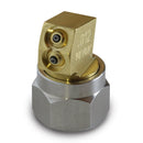 Graco InvisiPac 90°/60° dual-orifice right-angle hot melt nozzle for packaging applications