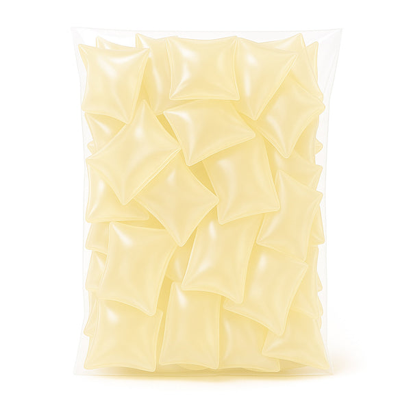 H.B. Fuller HL2110XZP hot melt adhesive in light amber zero pack for removable labeling and packaging applications.