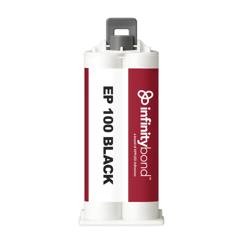 Black epoxy adhesive with strong permanent bonds – EP 100 Black 50 ml B-System Cartridge, 1:1 mix, 5 min work time