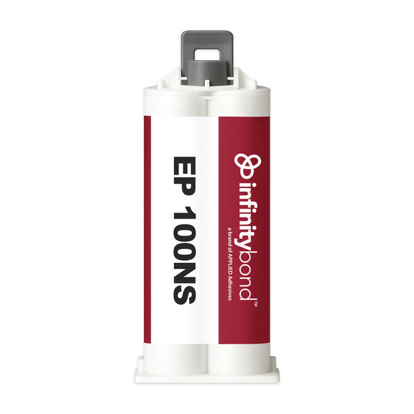 50 ml B-System Cartridge of Infinity Bond EP 100NS – Clear epoxy, gap-filling, fast cure, bonds wood, plastics, and metals