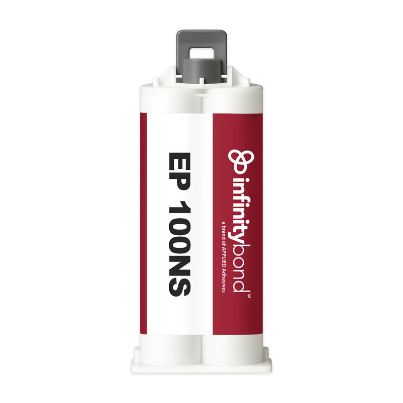 50 ml B-System Cartridge of Infinity Bond EP 100NS – Clear epoxy, gap-filling, fast cure, bonds wood, plastics, and metals