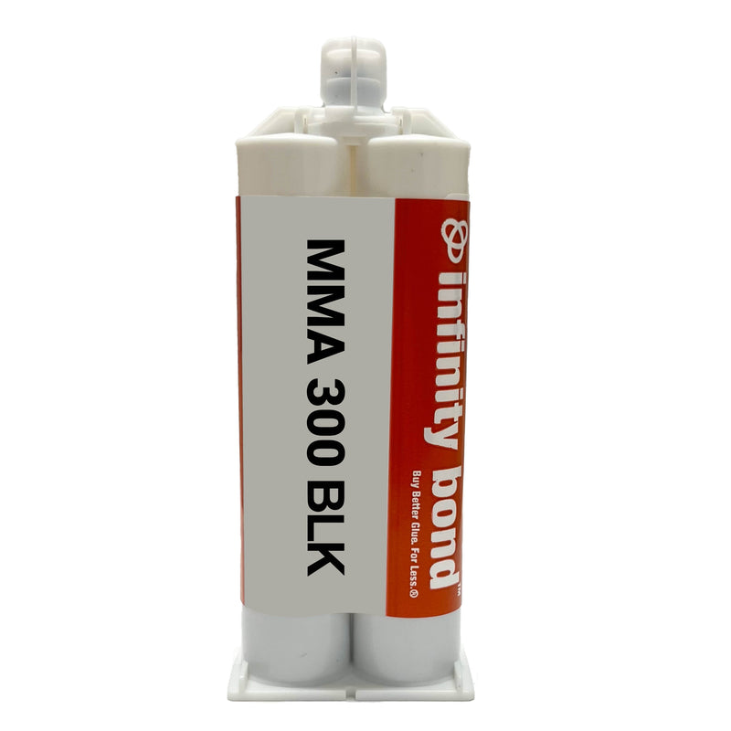 Fast Set Black MMA Adhesive – 50ml Cartridge for Metal, Plastic, and Composites