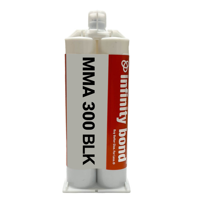 Fast Set Black MMA Adhesive – 50ml Cartridge for Metal, Plastic, and Composites