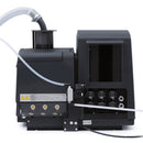 Rear view of Micron+ MOD adhesive melter showing hose connections, electrical ports, and pneumatic connections for system integration.