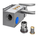 Meler MU Series hot melt applicator with integrated filter component for easy maintenance and reduced nozzle clogging