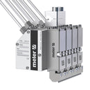 Meler multi-stroke sift-proof hot melt applicator side view with modular nozzle assembly for high-speed case sealing