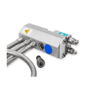 Meler NC Series hot melt applicator showing connection ports and maintenance access design