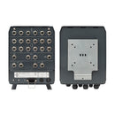 Meler STARBI pattern controller rear panel showing multi-channel connections and input/output ports for hot melt adhesive systems