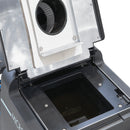 Close-up of Micron+ MOD melter tank interior and lid assembly, highlighting adhesive loading chamber and sealed heating system.