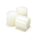 Power Adhesives Tecbond 248 hot melt slugs in 43mm size, shown as solid clear cylinders for multi-material bonding.