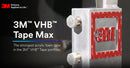 Demo video of 3M VHB Max acrylic foam tape.