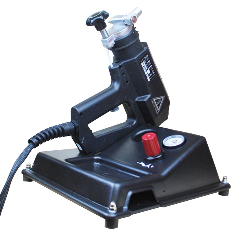 Angled front view of Reka 2770 PUR Hot Melt Cartridge Gun Base with PUR Applicator