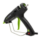 Back angle of Surebonder PRO300A industrial glue gun showing ergonomic handle, glue stick loading chamber, temperature dial, and power switch.