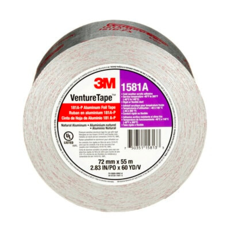 3M Venture Tape UL181A-P Silver Aluminum Foil Tape