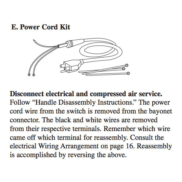 3M 9207 PG II Power Cord Kit