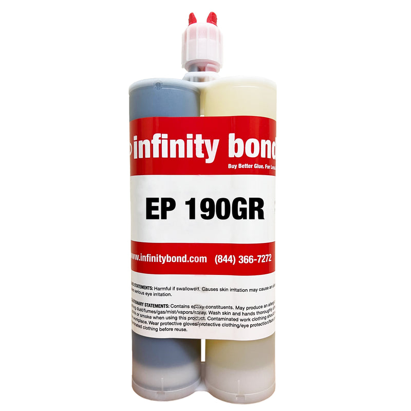 Long Work Life Aluminum and Metal Bonding Gray Epoxy EP 190GR 400 ml cartridge