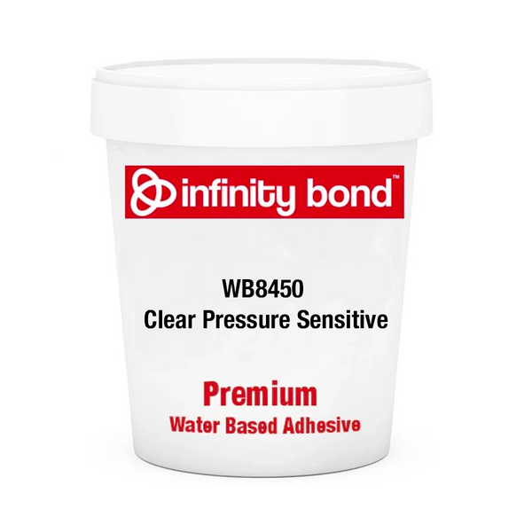 Infinity Bond WB8450 Clear Pressure Sensitive Water Based Adhesive
