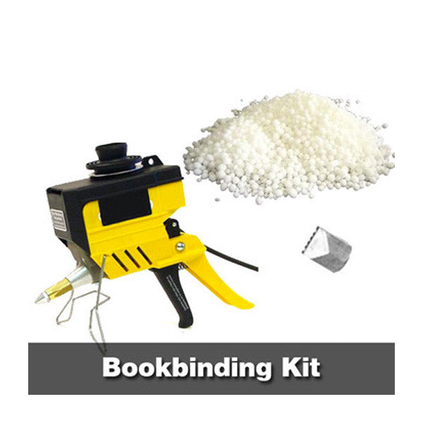 Complete Bookbinding hot melt kit includes gun, nozzle and adhesive