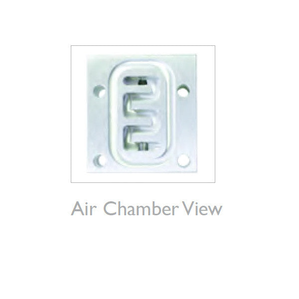 Air Chamber View of four module spray hot melt gun