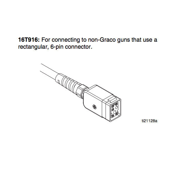 Graco InvisiPac 16T916 6-Pin Rectangular Converter