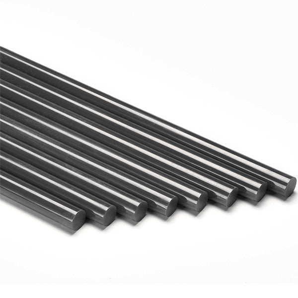 Black colored hot melt glue sticks