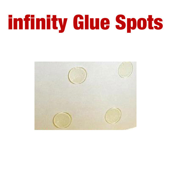 Medium Tack glue spots by Infinity Bond - 6000 Per Roll