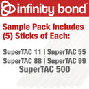 Infinity Bond SuperTAC hot melt glue stick sample pack