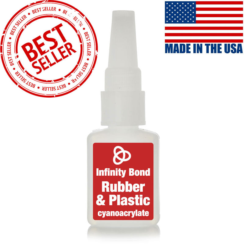 Rubber and Plastic Cyanoacrylate Super Glue - 5000 CPS / 1 Ounce Bottle / Case of 10